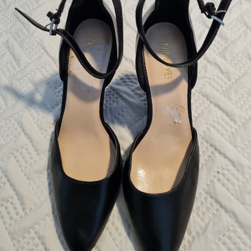 Nine West Black Wedge Shoes - size 6.5